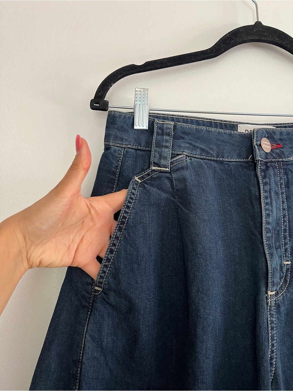 Damson Madder Erika Wide Leg Jeans Dark Wash Size 6 NWT - Picture 4 of 9